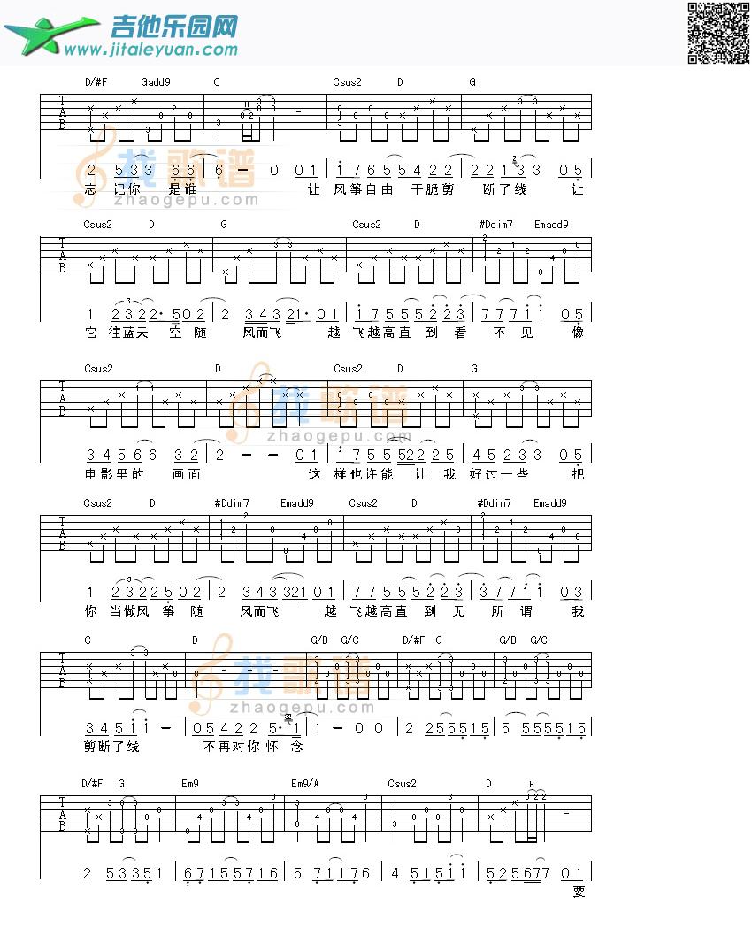 思念_蔡健雅　_第2张吉他谱