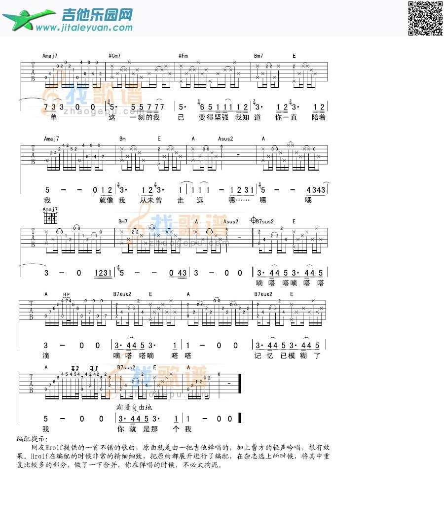 纪念册_曹方　_第2张吉他谱