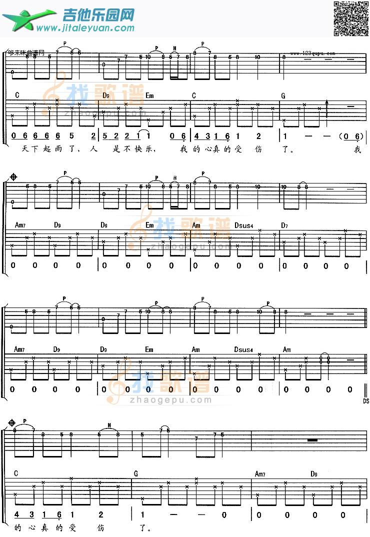 我真的受伤了(张学友)_第2张吉他谱