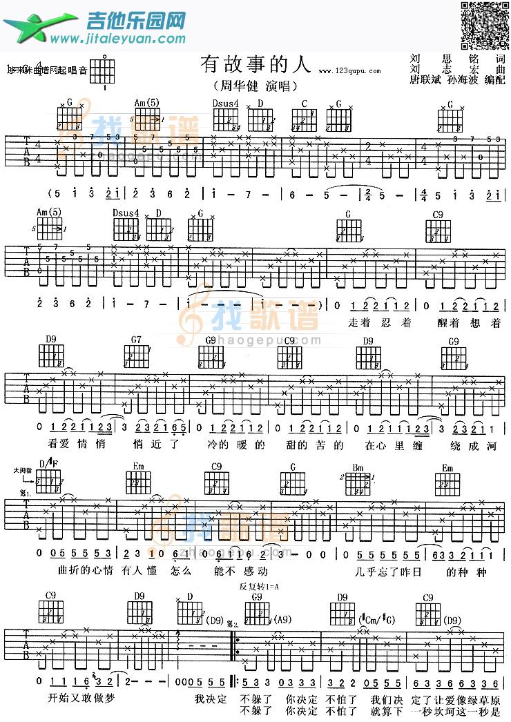 有故事的人-周华健_第1张吉他谱