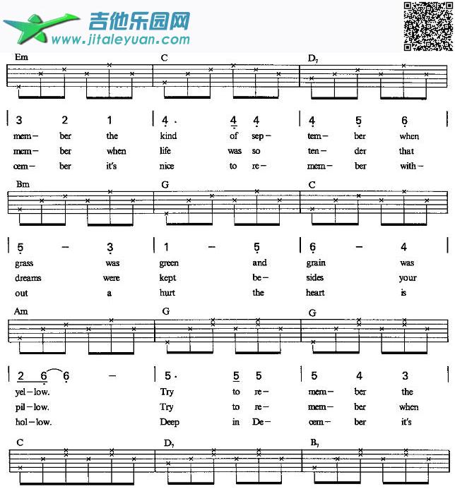 尝试回忆_第2张吉他谱