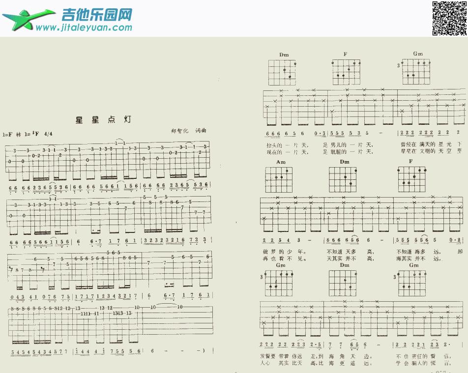 星星点灯（完全版）_郑智化　_第1张吉他谱