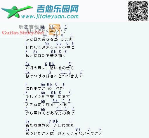 吉他谱：3月9日第1页