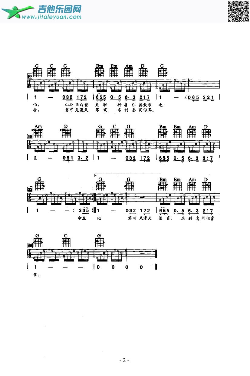 浪子心声吉他类流行_陈百强　_第2张吉他谱