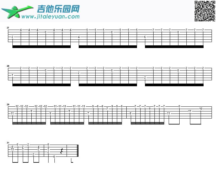 泪-轮指版吉他谱(GTP六线谱)_GTP六线谱　_第2张吉他谱