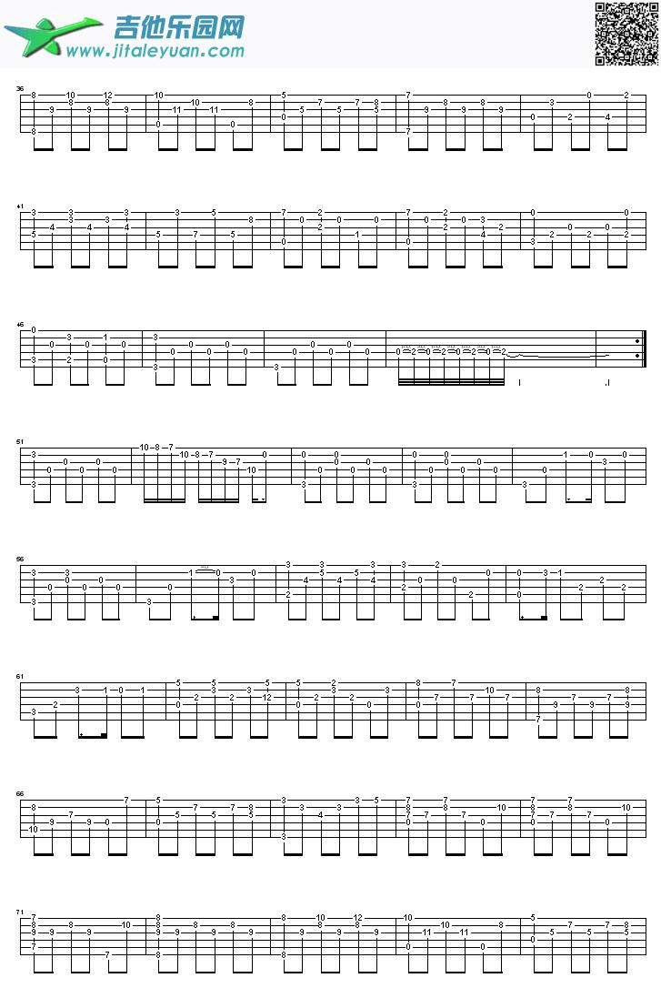 天堂之鸟吉他谱(GTP六线谱)_GTP六线谱　_第2张吉他谱