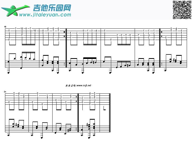 四小天蛾舞曲_经典名曲　_第2张吉他谱