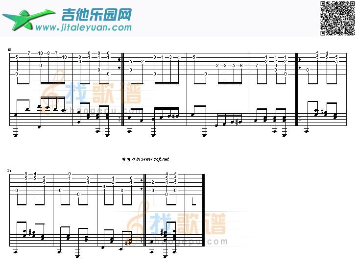 吉他谱：四小天蛾舞曲吉他谱(GTP六线谱)第2页