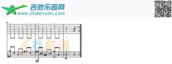 吉他谱：月光吉他谱(GTP六线谱)第2页