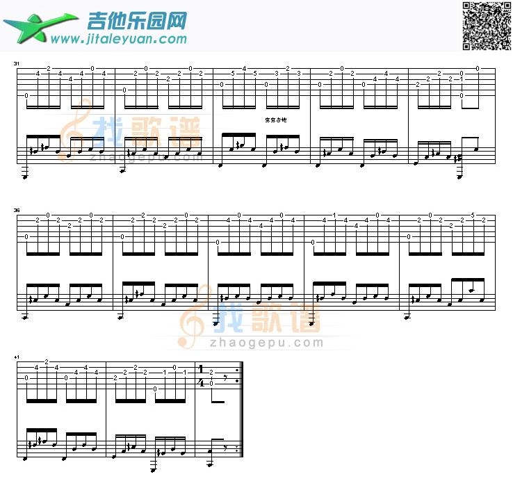 吉他谱：快板吉他谱(GTP六线谱)第2页