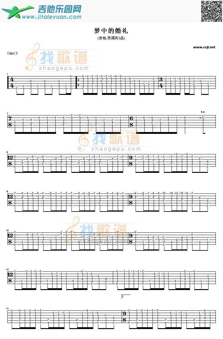 梦中的婚礼_第1张吉他谱