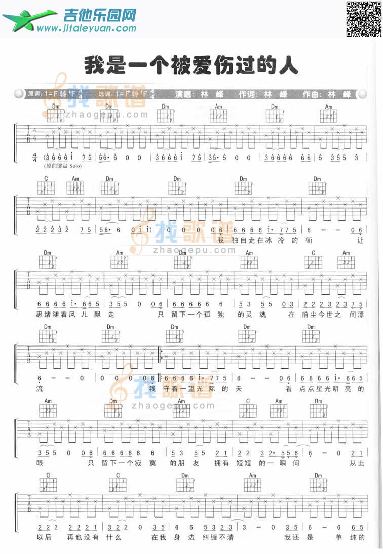 我是一个被爱伤过的人_林峰　_第1张吉他谱