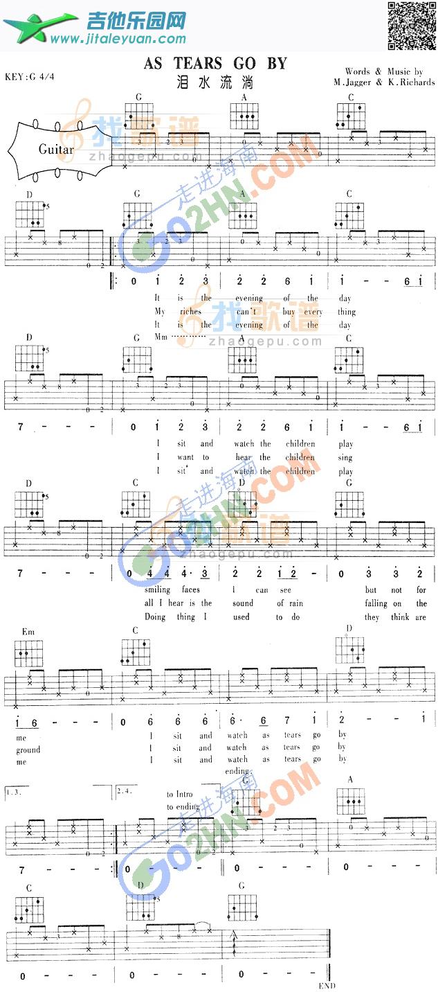 吉他谱：ASTEARSGOBY第1页