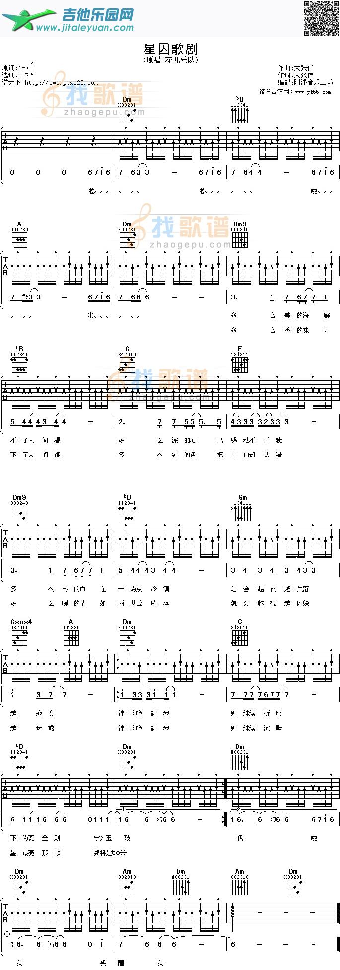 星囚歌剧_第1张吉他谱