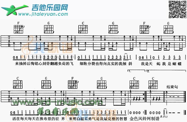 天蝎蝴蝶_第2张吉他谱