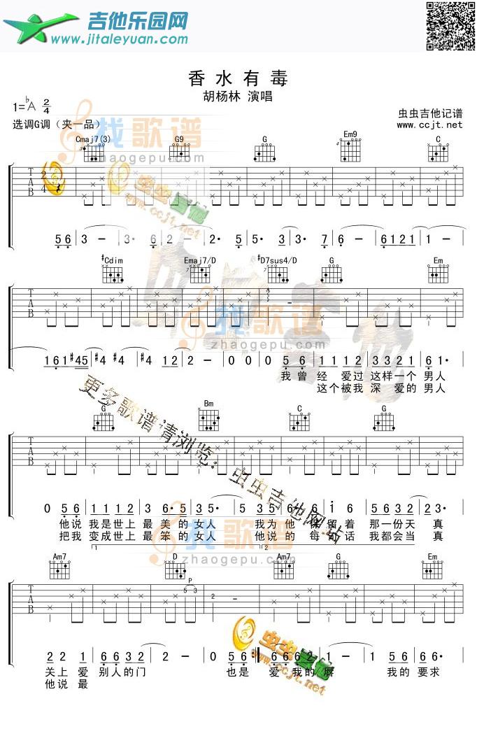 香水有毒_胡杨林　_第1张吉他谱