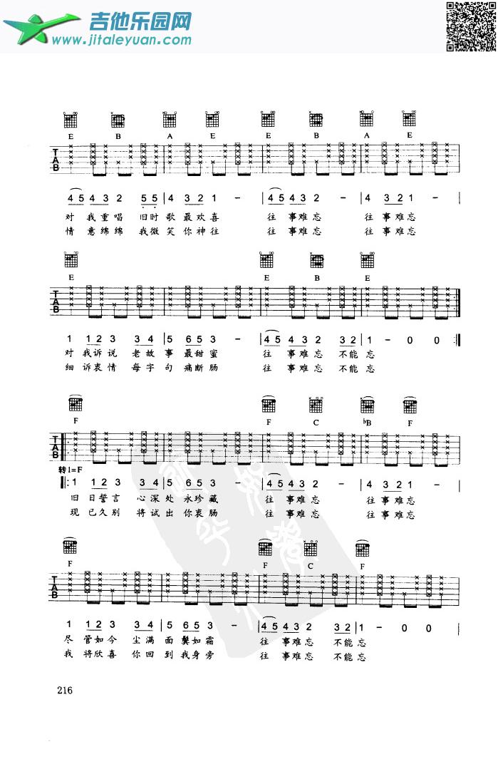 往事难忘_赵薇　_第2张吉他谱