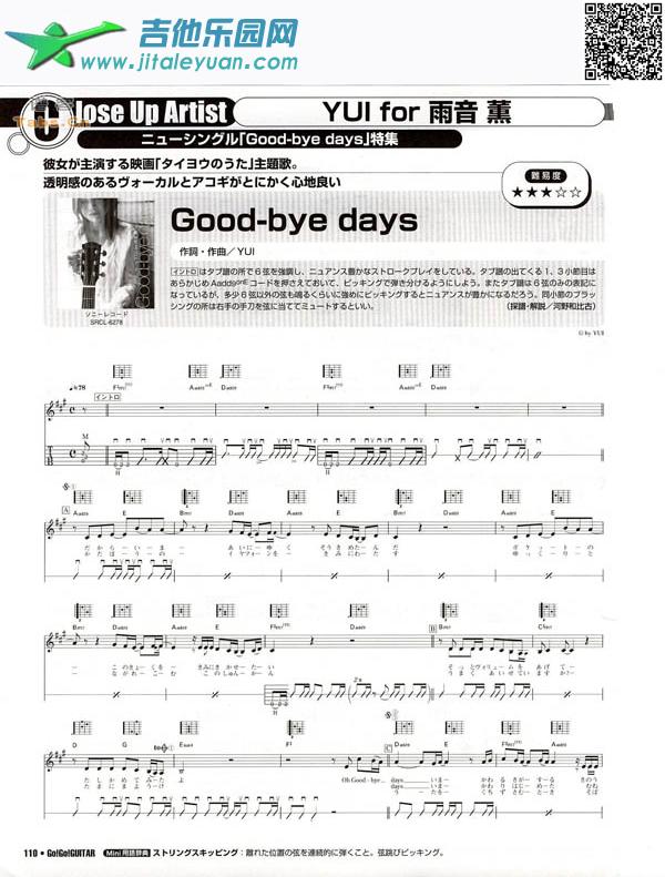 Goodbyedays_第1张吉他谱