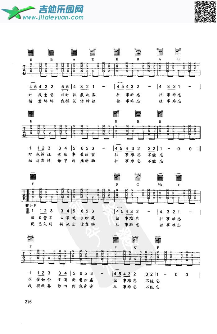 往事难忘_赵薇　_第2张吉他谱