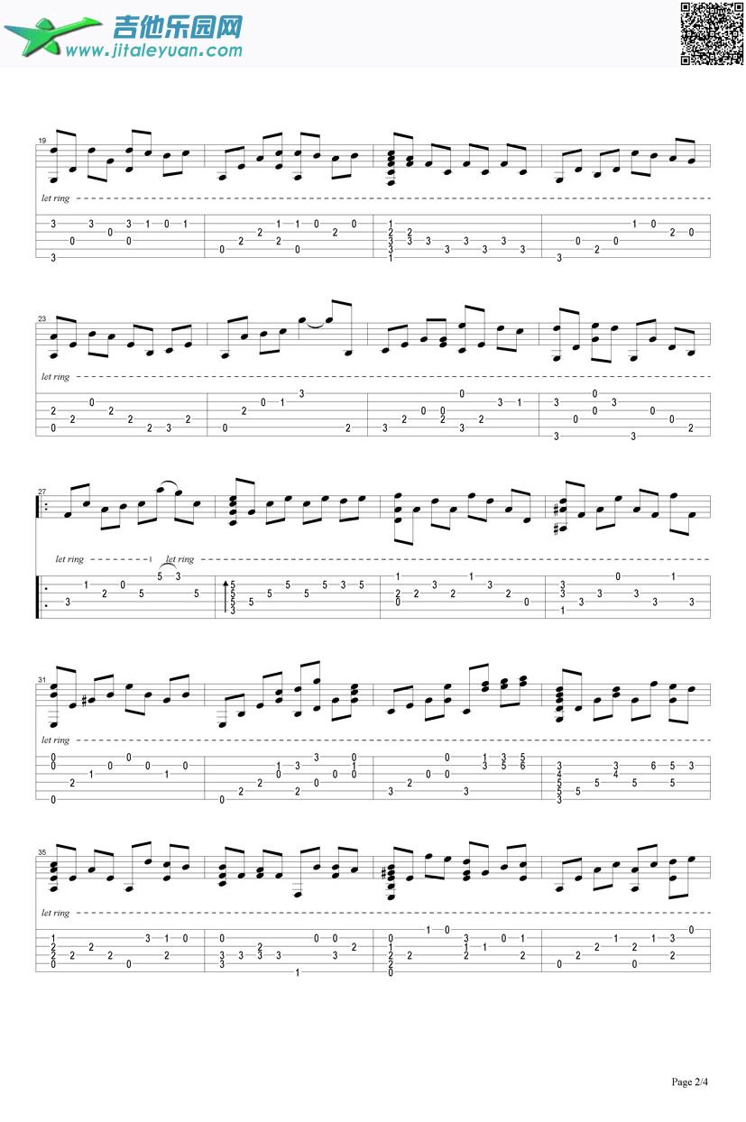 吉他谱：十年(ChordSolo)第2页